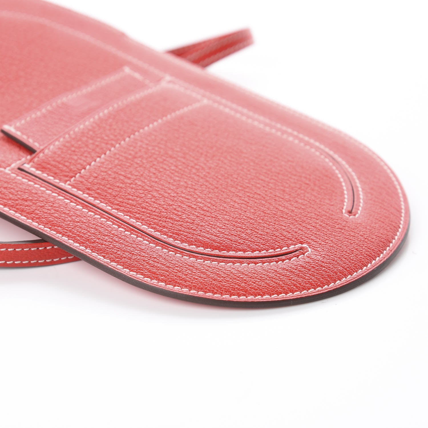 Hermes Chevre Mysore In-The-Loop Phone To Go PM Case Rouge De Coeur White 5 of 7
