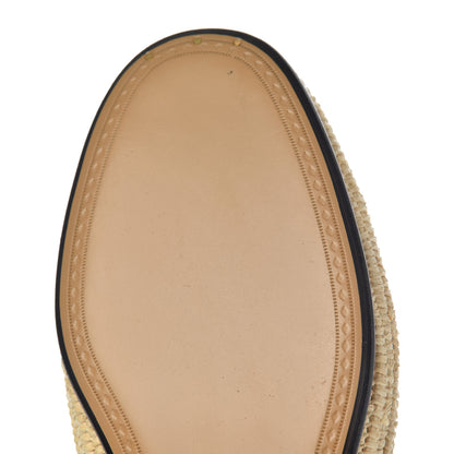 Gucci Raffia Mens Brixton Horsebit Loafers 10 Naturale Sand Storm 13 of 15