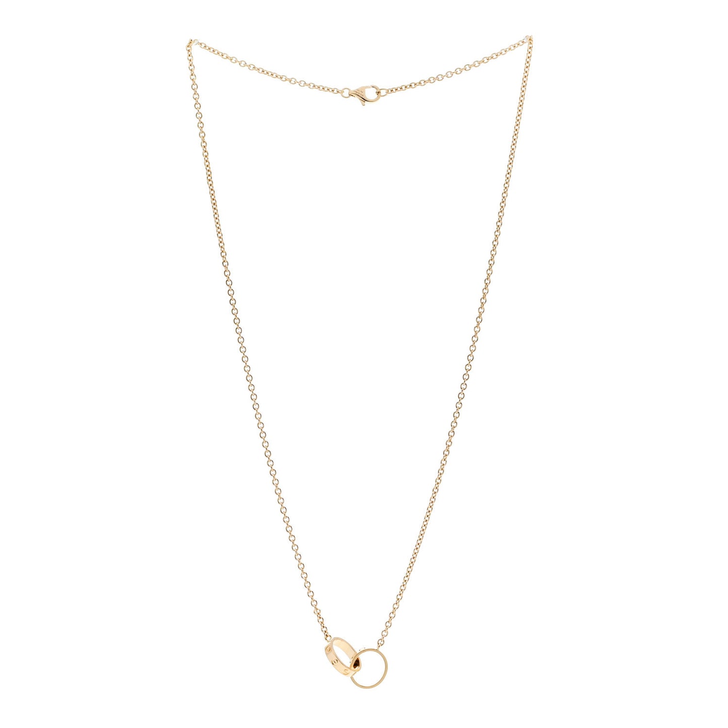 18K Yellow Gold Interlocking LOVE Necklace