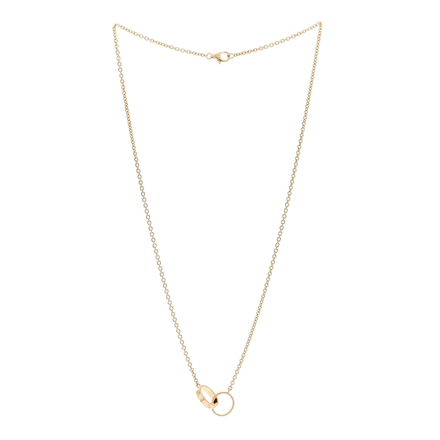 Cartier 18K Yellow Gold Interlocking LOVE Necklace 3 of 6