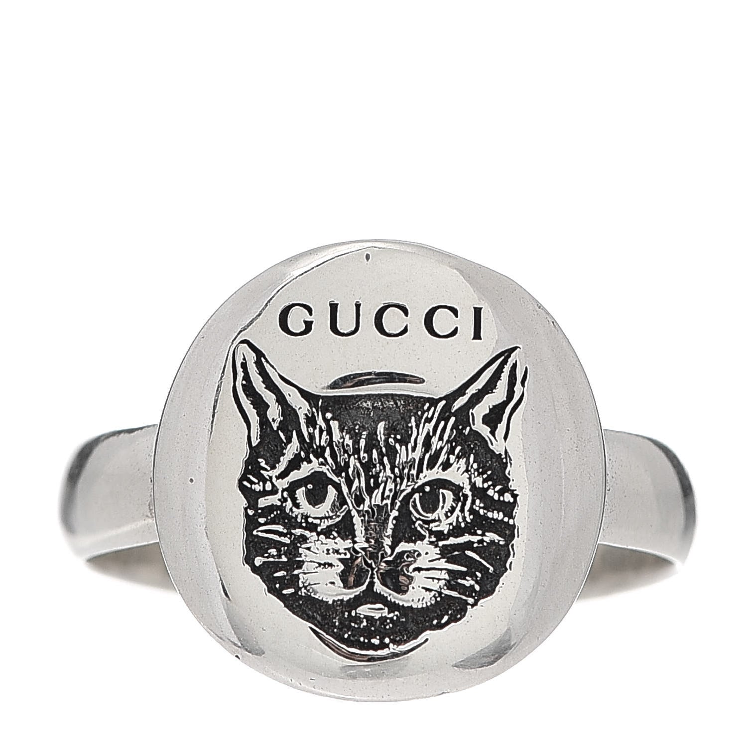 Gucci Sterling Silver Blind for Love Mystic Cat Ring 52 6 1 of 6