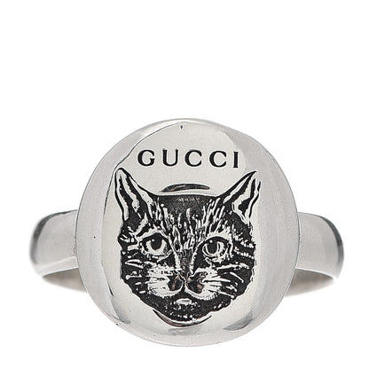 Gucci Sterling Silver Blind for Love Mystic Cat Ring 52 6 1 of 6