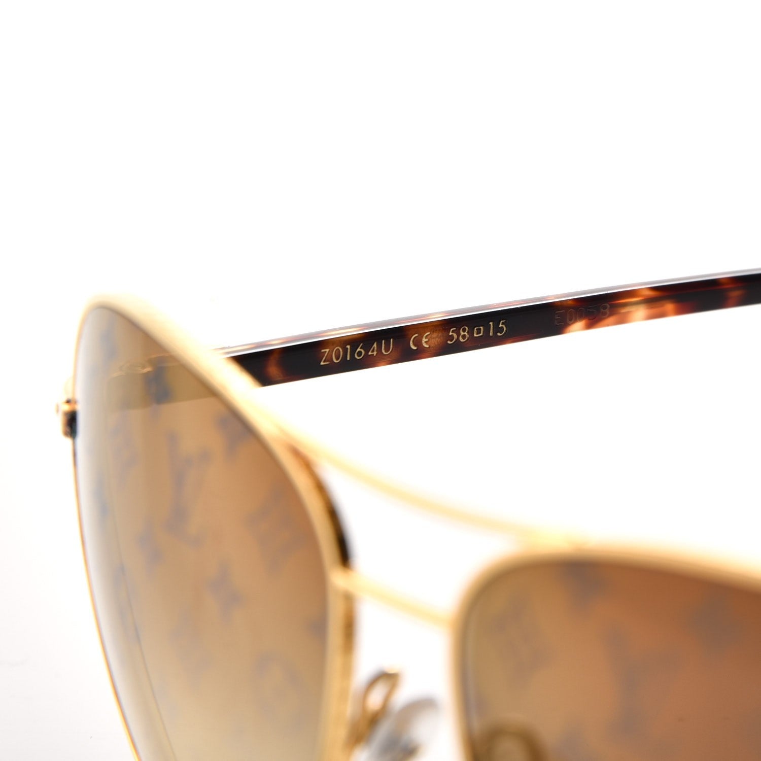 Louis Vuitton Conspiration Pilote Sunglasses Z0164U Gold 5 of 7