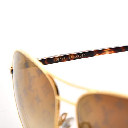 Louis Vuitton Conspiration Pilote Sunglasses Z0164U Gold 5 of 7