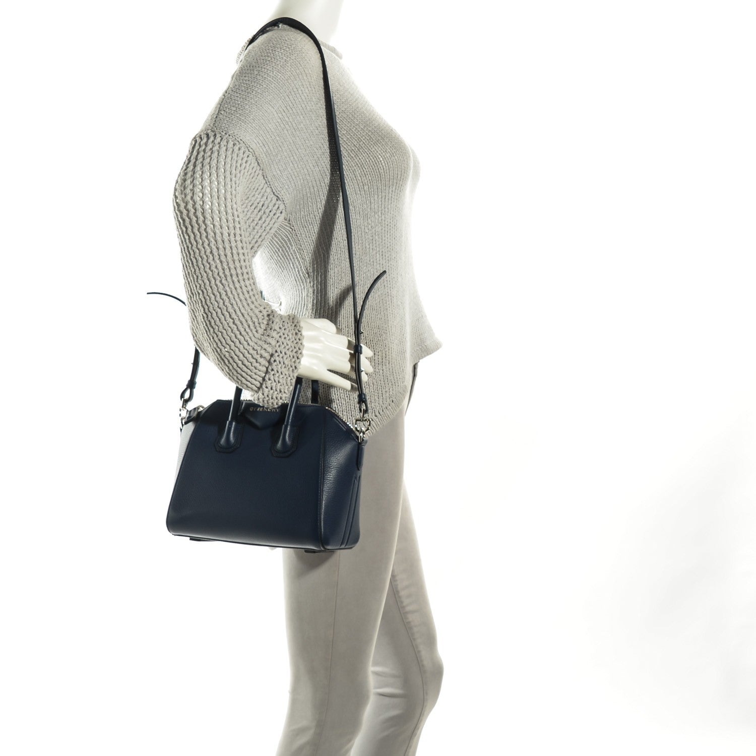 Givenchy Sugar Goatskin Mini Antigona Navy 3 of 10