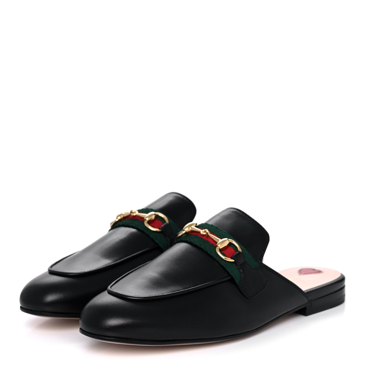 Gucci Malaga Kid Web Womens Princetown Slippers 37 Black 3 of 9