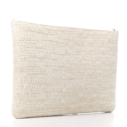 Chanel Canvas Small Deauville Pouch White 3 of 8