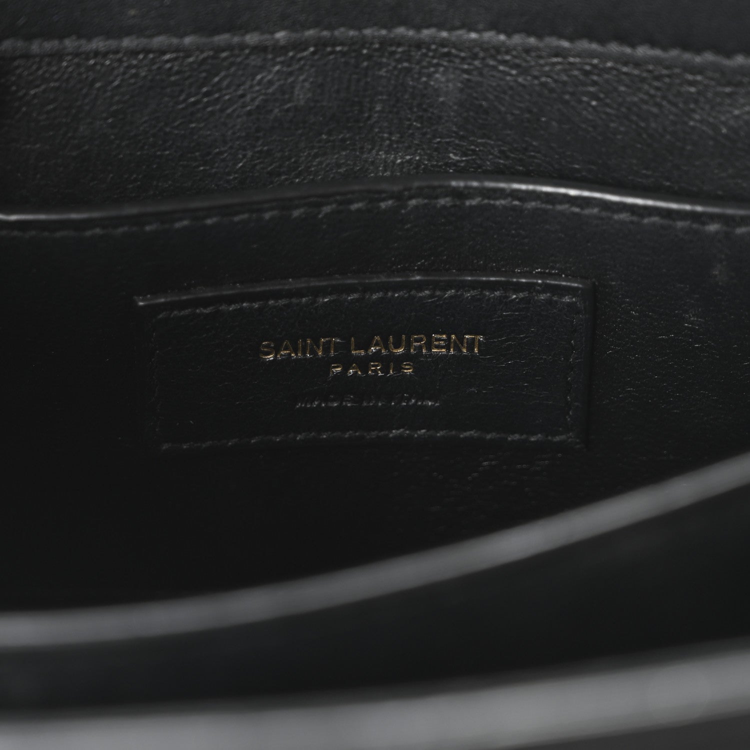 Saint Laurent Raffia Calfskin Mini Classic Monogram Cassandra Top Handle Black Natural 6 of 10