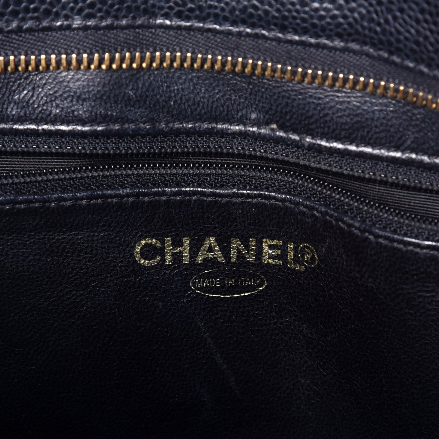 Caviar Quilted Medallion Tote Black