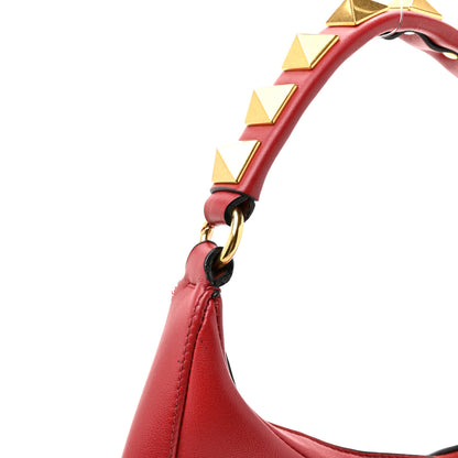 Valentino Garavani Calfskin Stud Sign Zip Hobo Rosso Valentino 12 of 12