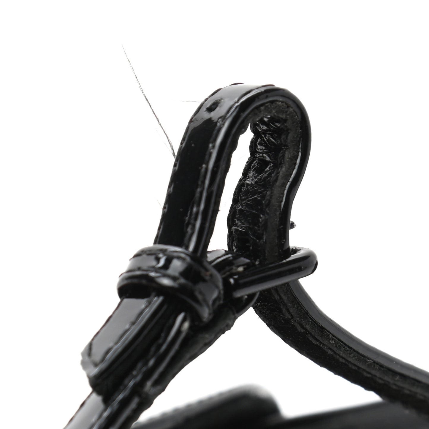 Patent Calfskin Opyum 110 Sandals 37 Black Gold
