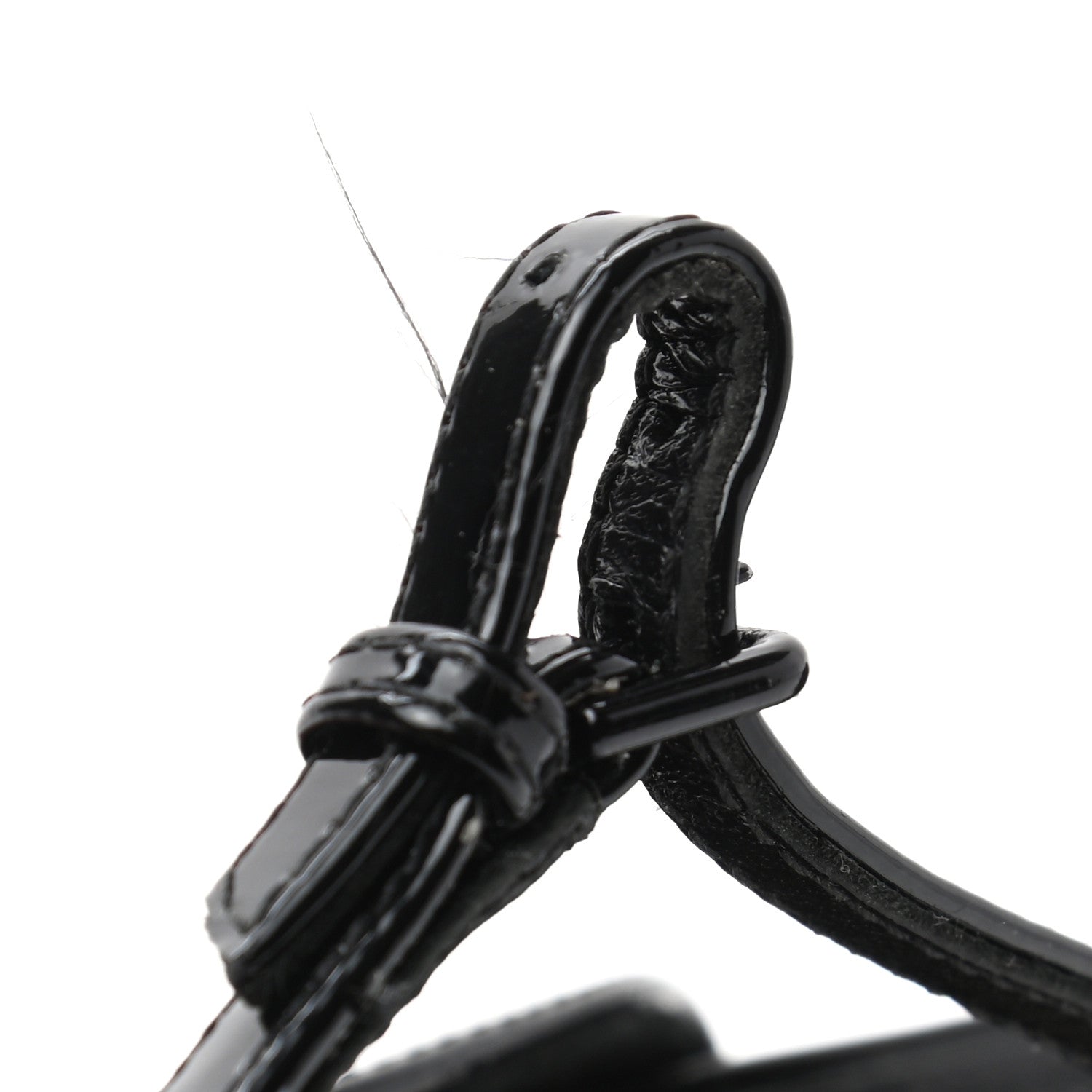 Saint Laurent Patent Calfskin Opyum 110 Sandals 37 Black Gold 11 of 11