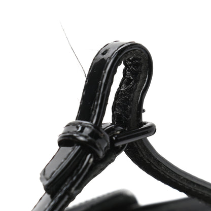 Saint Laurent Patent Calfskin Opyum 110 Sandals 37 Black Gold 11 of 11