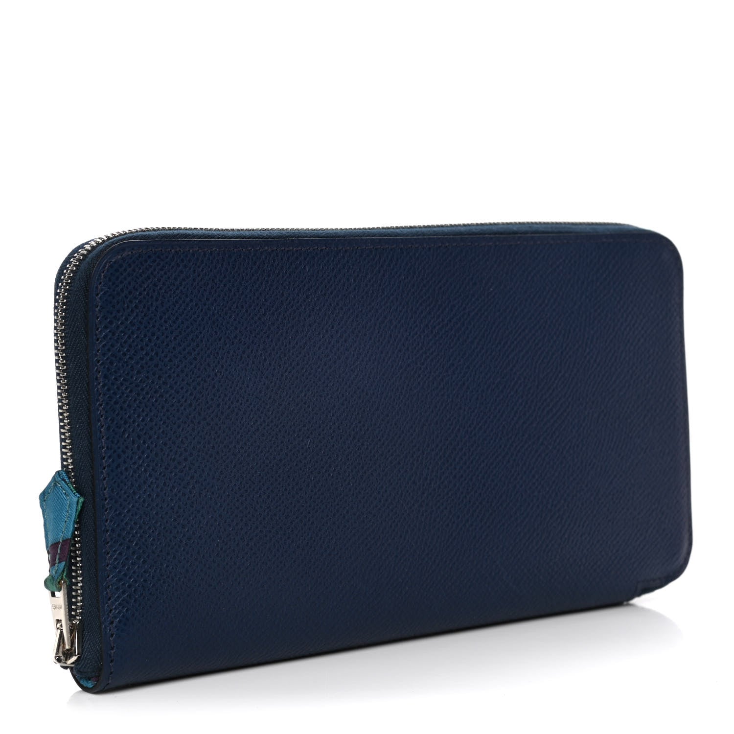 Hermes Epsom Silk'In Wallet Bleu Saphir 3 of 10
