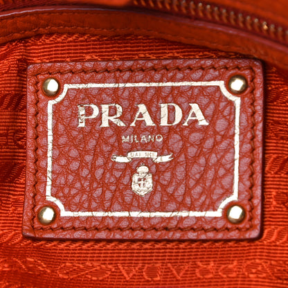 Prada Vitello Daino Side Pocket Hobo Papaya 8 of 15
