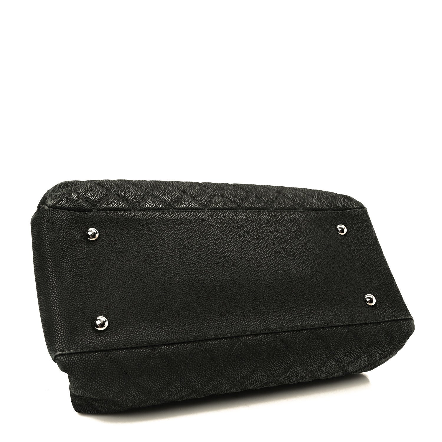 Chanel Iridescent Caviar Quilted Lady Pearly Tote Black 4 of 10