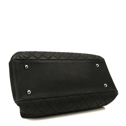 Chanel Iridescent Caviar Quilted Lady Pearly Tote Black 4 of 10