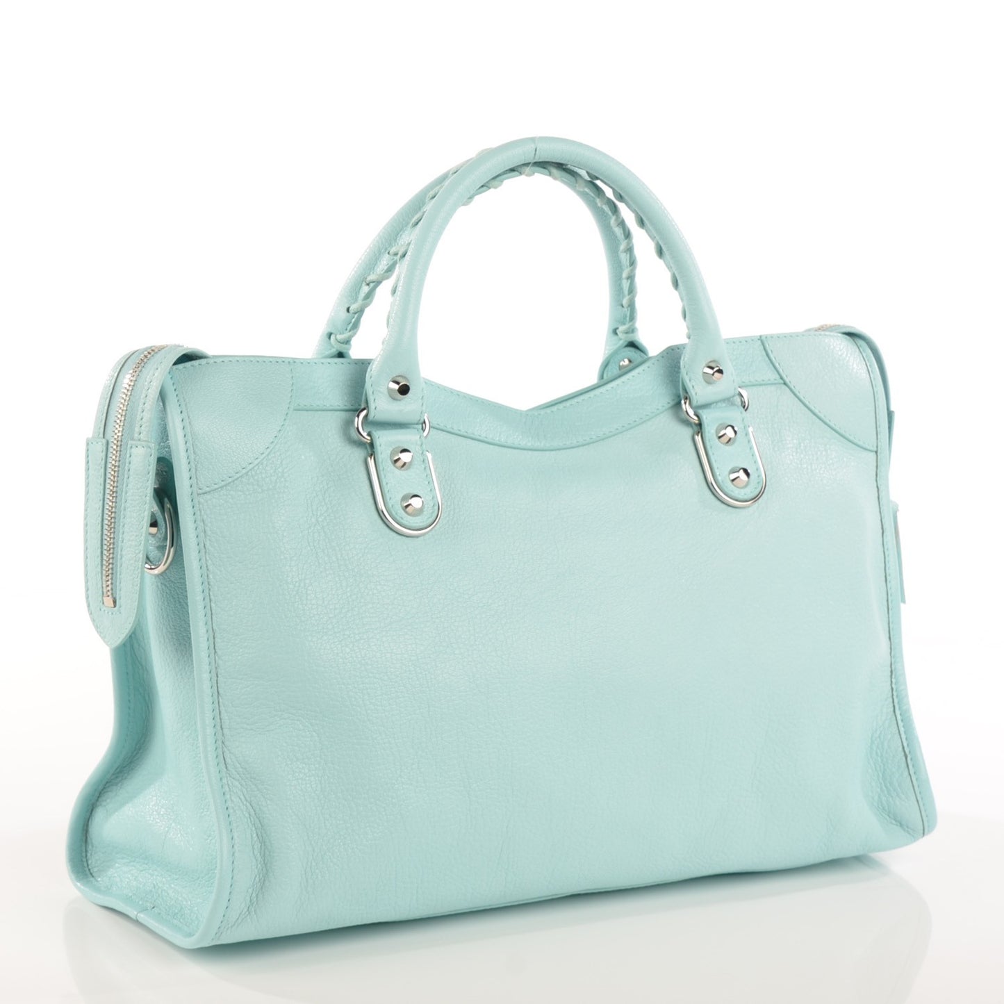 Chevre Silver Metallic Edge Hardware City Bleu Maldives