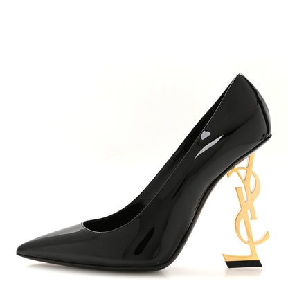 Saint Laurent Patent Opyum 110 Pumps 38 Black Gold 1 of 9