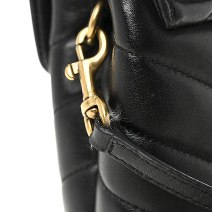 Saint Laurent Calfskin Y Quilted Monogram Toy Loulou Crossbody Bag Black 12 of 13
