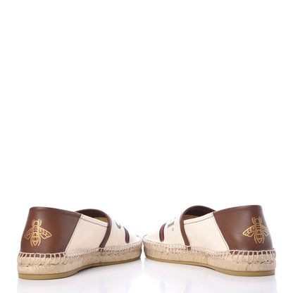 Gucci Canvas Miro Soft Calfskin Logo Mens Espadrilles 6 Greggio Cuir 6 of 15