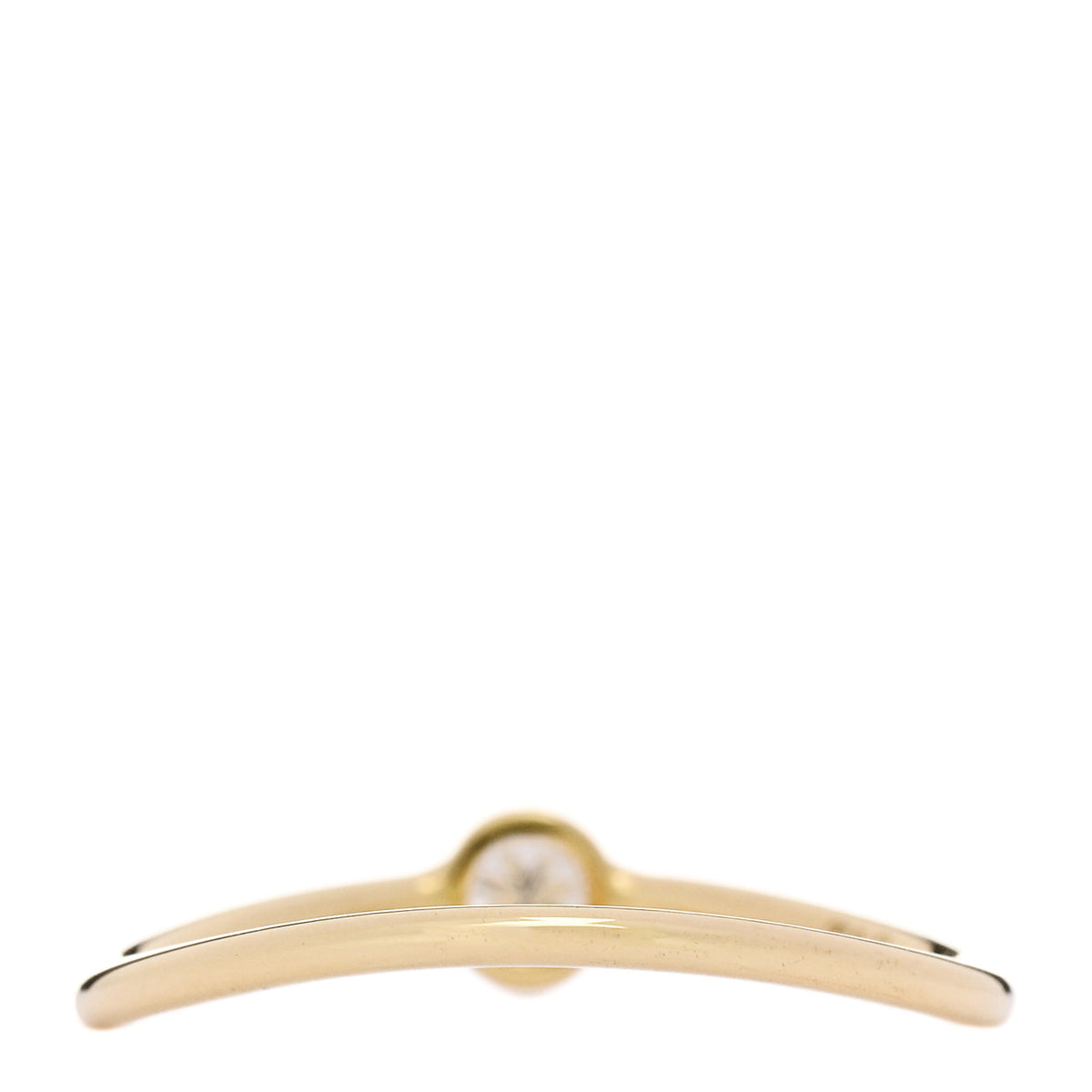18K Yellow Gold Diamond Elsa Peretti Single-Row Wave Ring  46 3.75