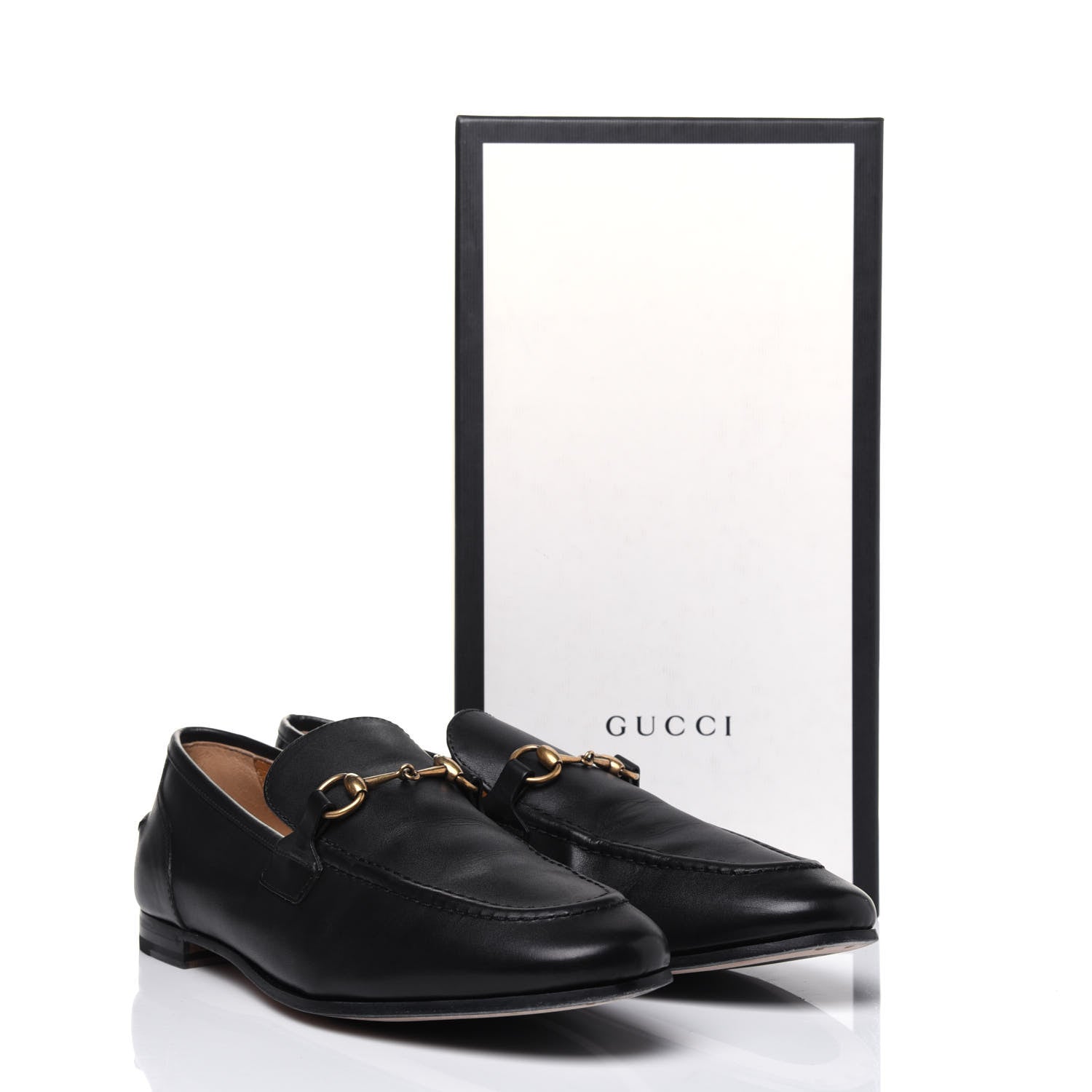Gucci Calfskin Womens Jordaan Loafers 40.5 Black 9 of 9