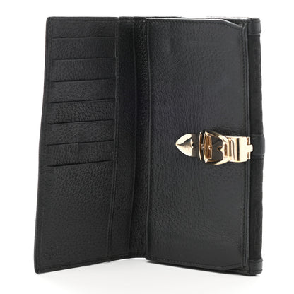 Gucci Horsebit Canvas Buckle Continental Wallet Black 5 of 8