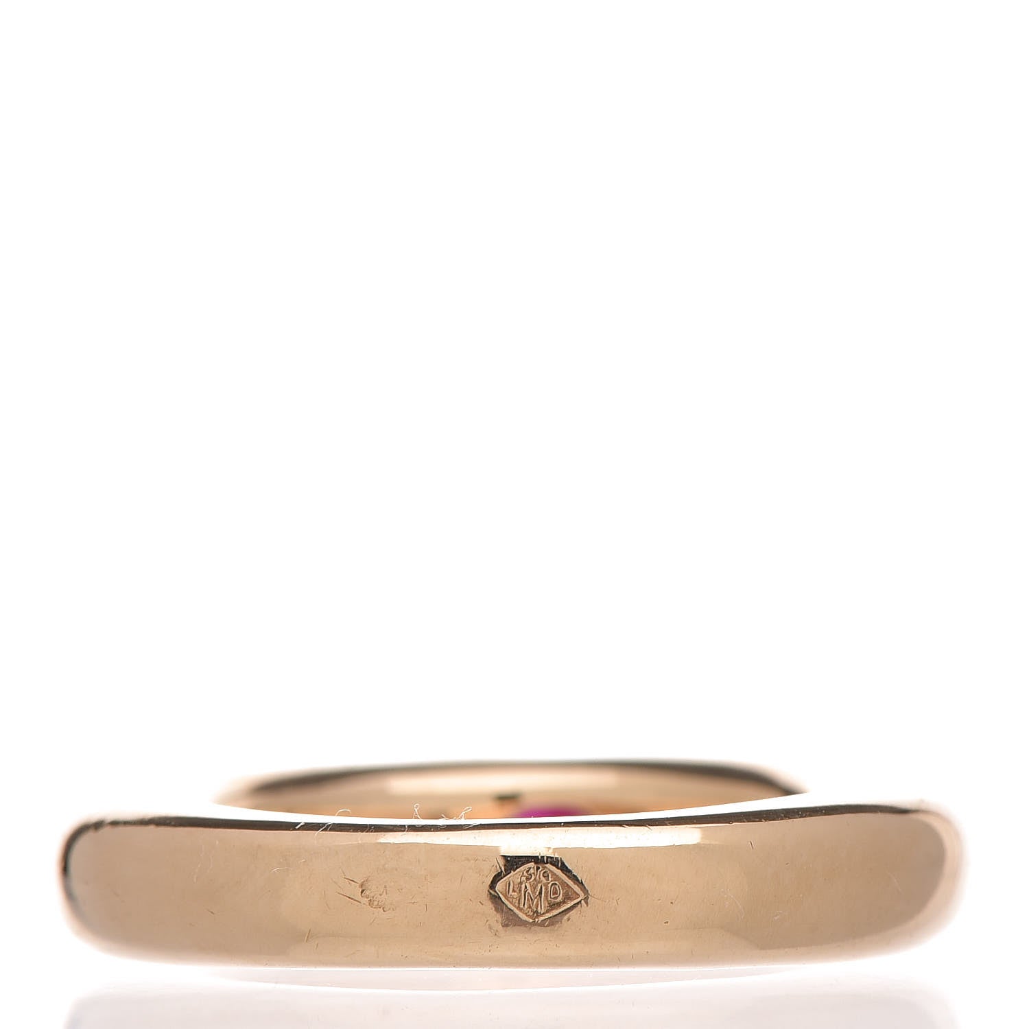 Cartier 18K Yellow Gold Ruby Ellipse Ring 46 3.75 3 of 4