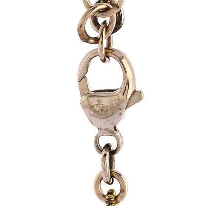 Chanel Pearl Crystal CC Short Necklace Gold Pearly White 5 of 5