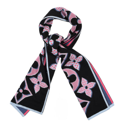Louis Vuitton Wool Giant Pop Monogram Scarf Black Multicolor 1 of 4