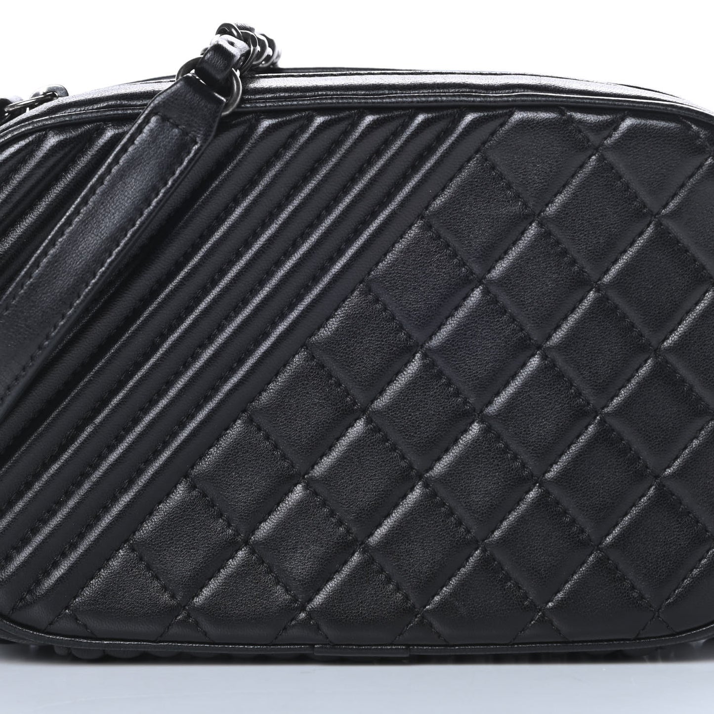 Lambskin Small Coco Boy Camera Case Black