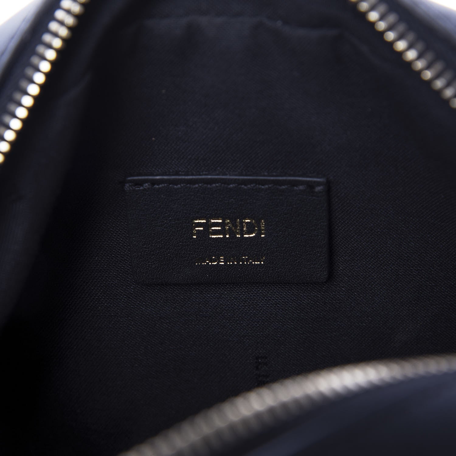 Fendi Vitello Century FF 1974 Embossed Mini Camera Case Black 8 of 10