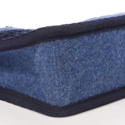 Chanel Wool Quilted Medium Edelweiss Single Flap Blue 5 of 11