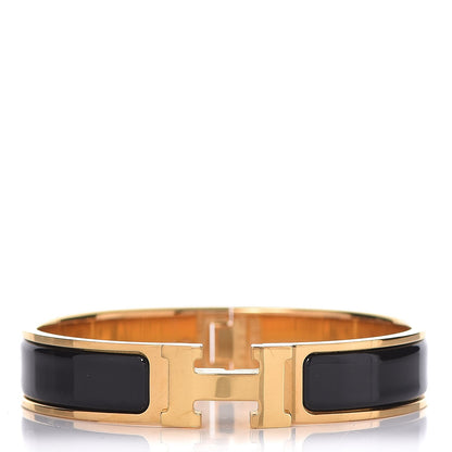 Hermes Enamel Narrow Clic Clac H Bracelet PM Black 1 of 5