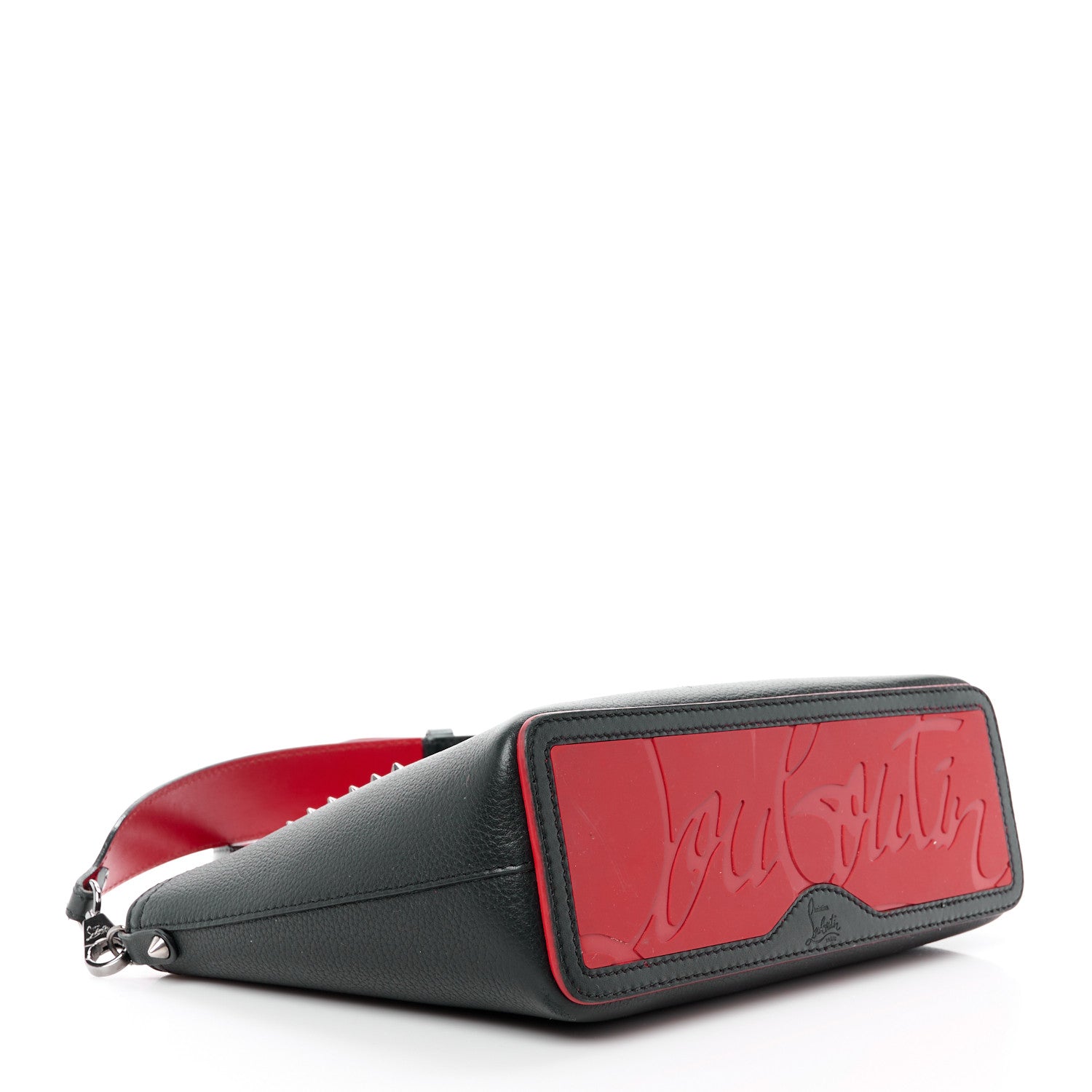 Christian Louboutin CHRISTIAN LOUBOUTIN Calfskin Spikes Mini East West Cabata Tote Black 4 of 11