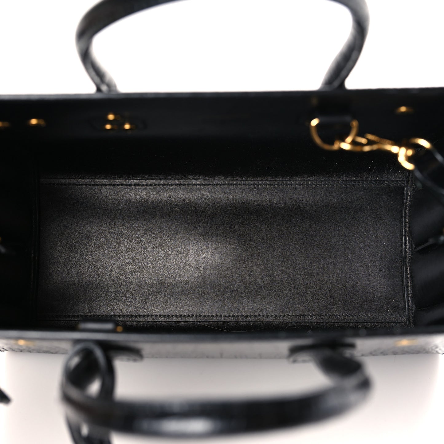 Calfskin Crocodile Embossed Baby Sac De Jour Black