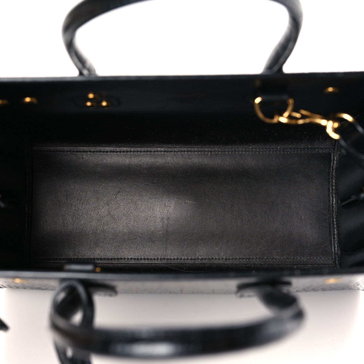 Saint Laurent Calfskin Crocodile Embossed Baby Sac De Jour Black 6 of 10