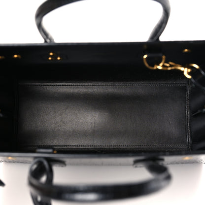 Saint Laurent Calfskin Crocodile Embossed Baby Sac De Jour Black 6 of 10