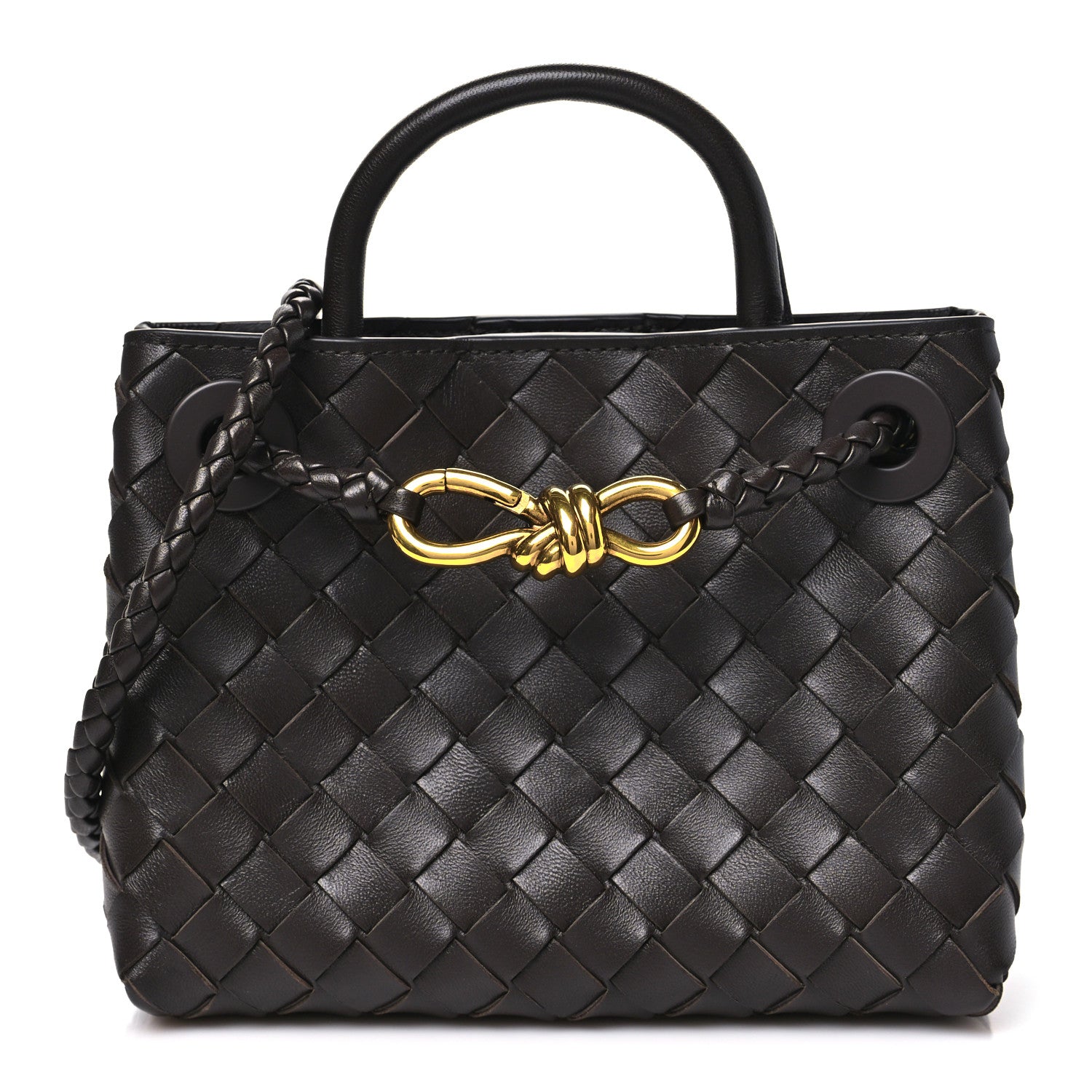 Bottega Veneta Nappa Intrecciato Mini Andiamo Shoulder Bag Fondant 1 of 10