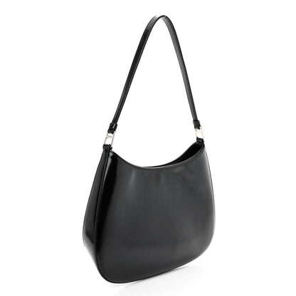 Prada Spazzolato Cleo Shoulder Bag Black 3 of 9