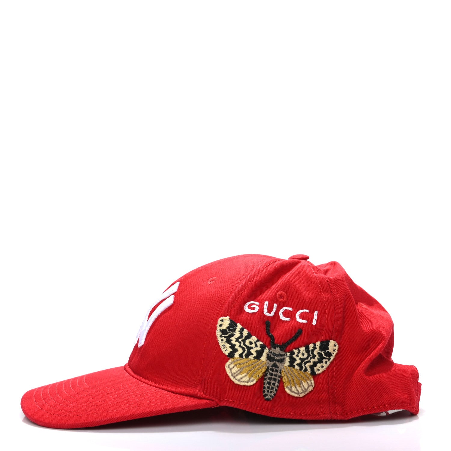 Gucci X MLB Cotton NY Yankees Baseball Hat 57-61 Red 4 of 10