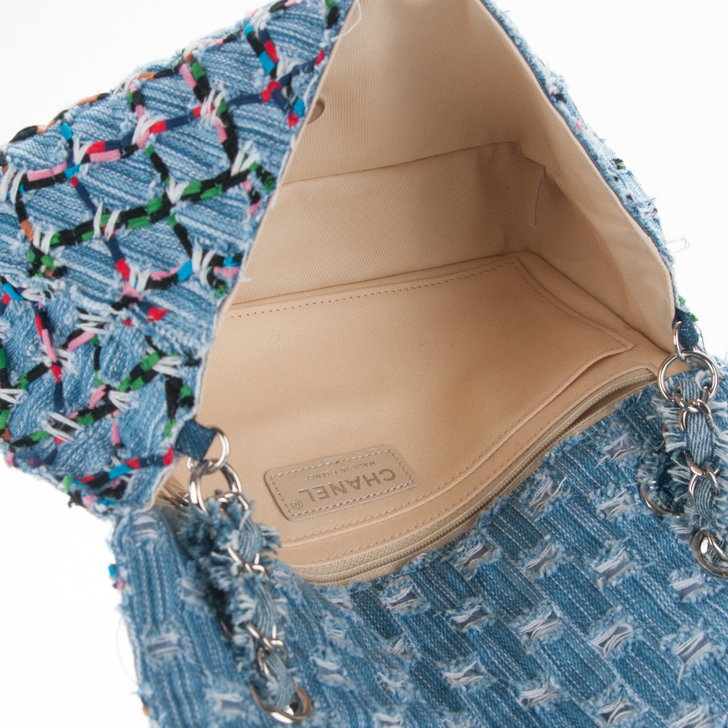 Chanel Woven Denim Medium Flap Multicolor 5 of 7