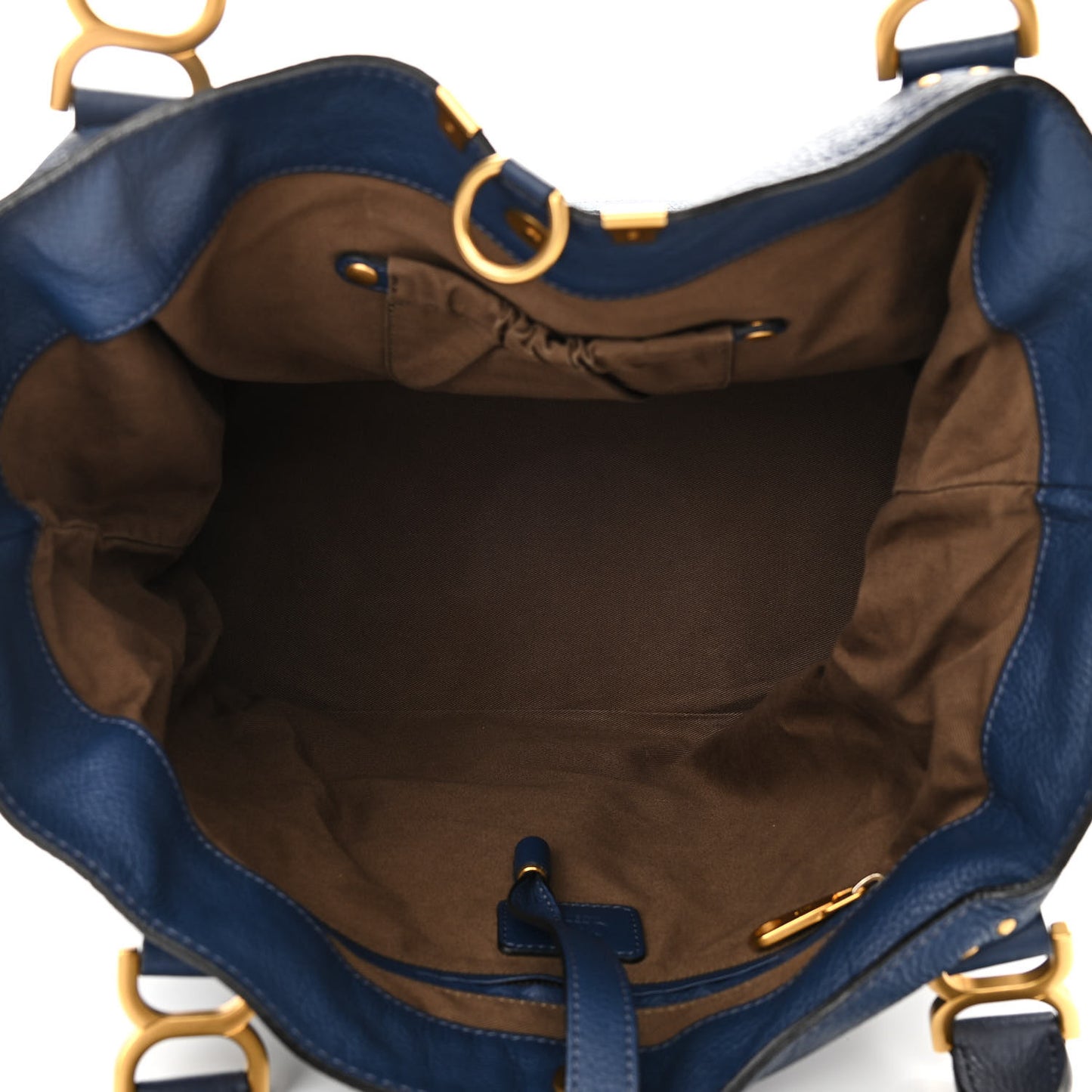 Calfskin Large New Marcie Tote Royal Navy