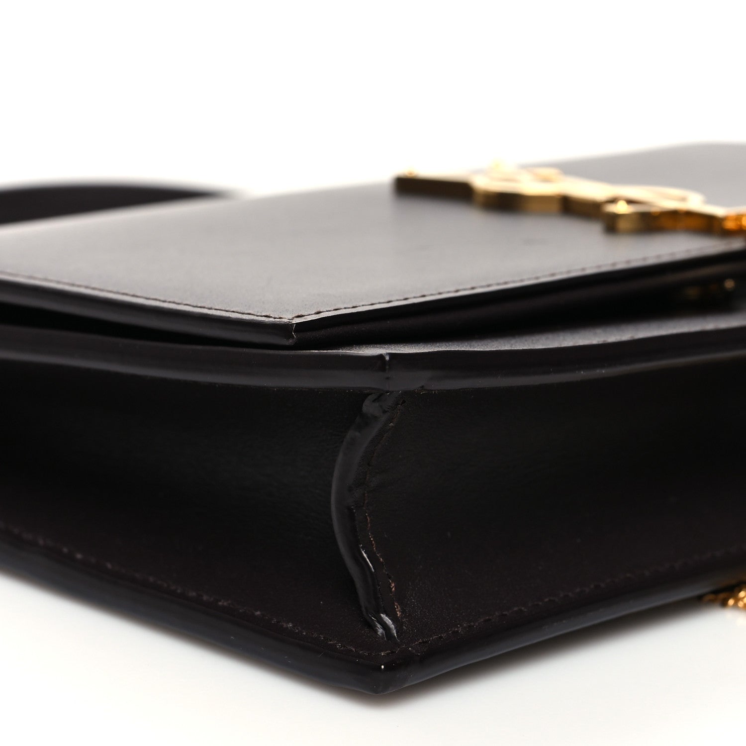 Saint Laurent Smooth Calfskin Classic Monogram Kate Tassel Chain Wallet Amaranto 8 of 10