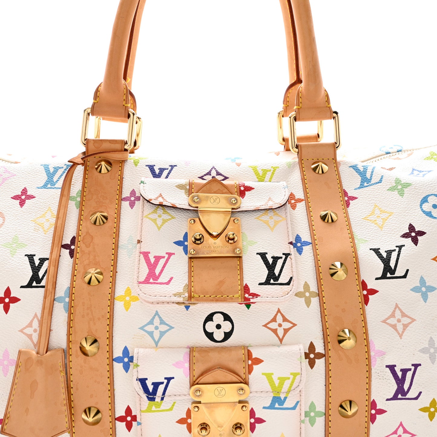Monogram Multicolor Keepall 45 White