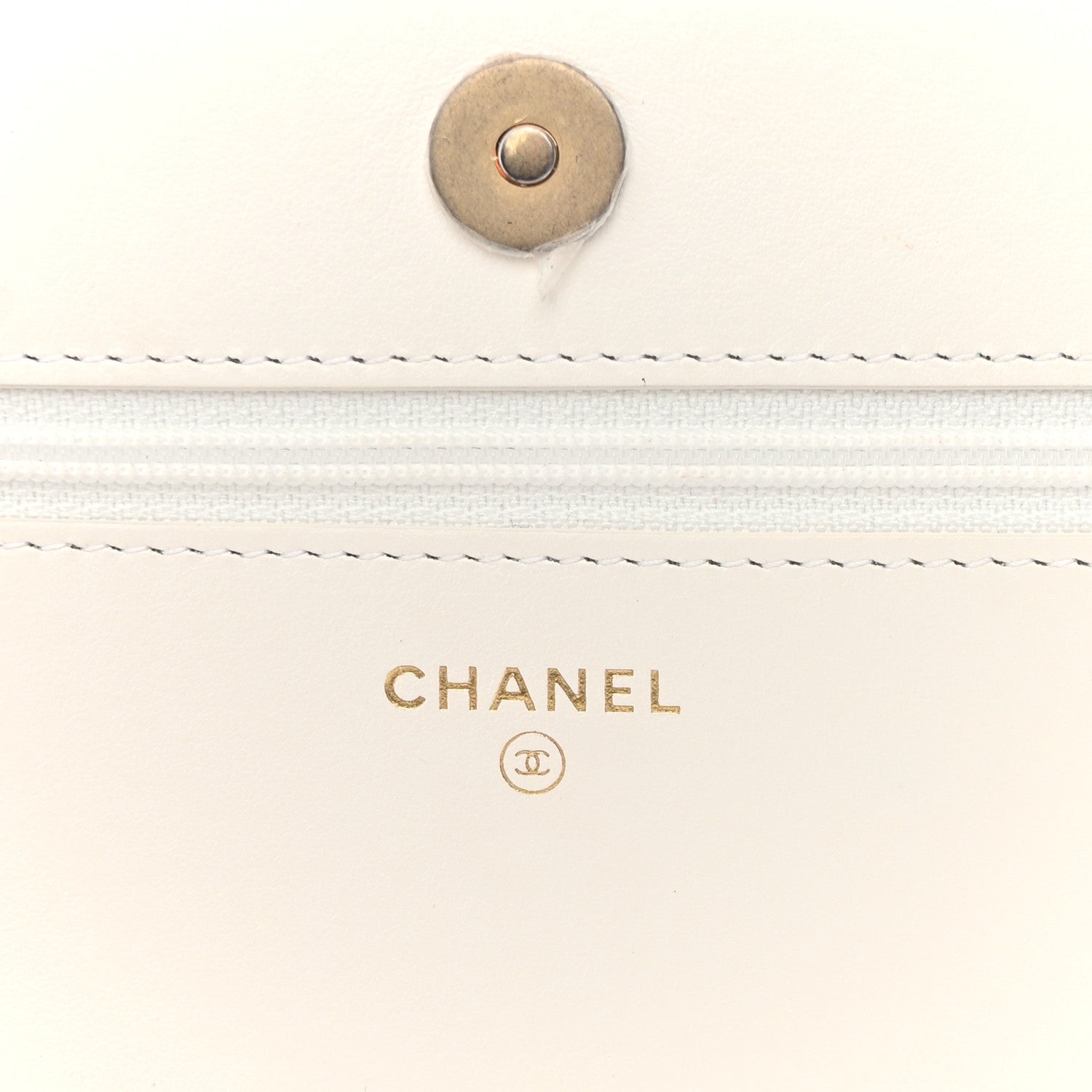 Chanel Caviar Quilted Chain Around Boy Wallet On Chain WOC White 6 of 15