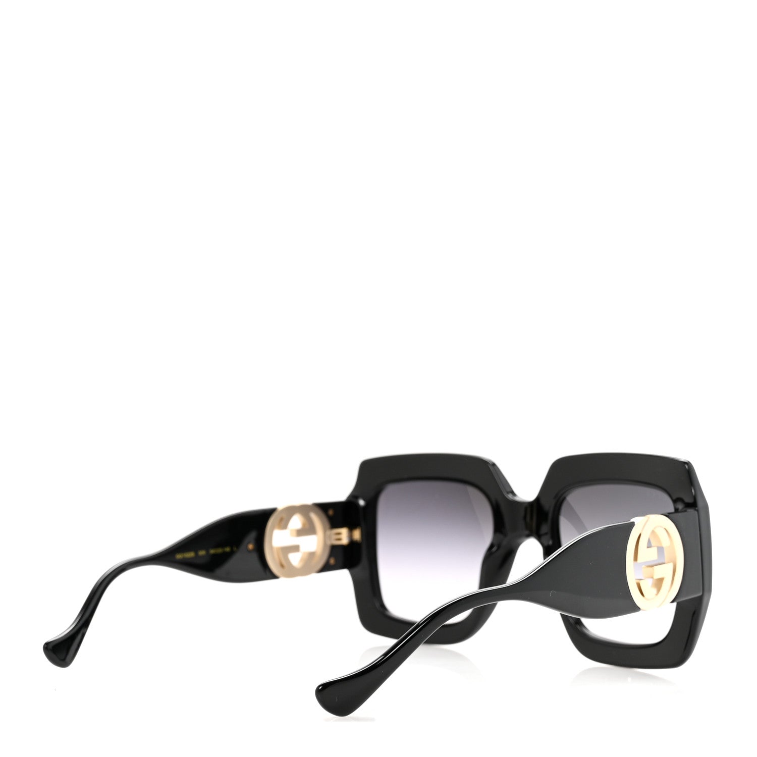 Gucci Acetate Square Frame Chain Sunglasses GG1022S Black 7 of 16