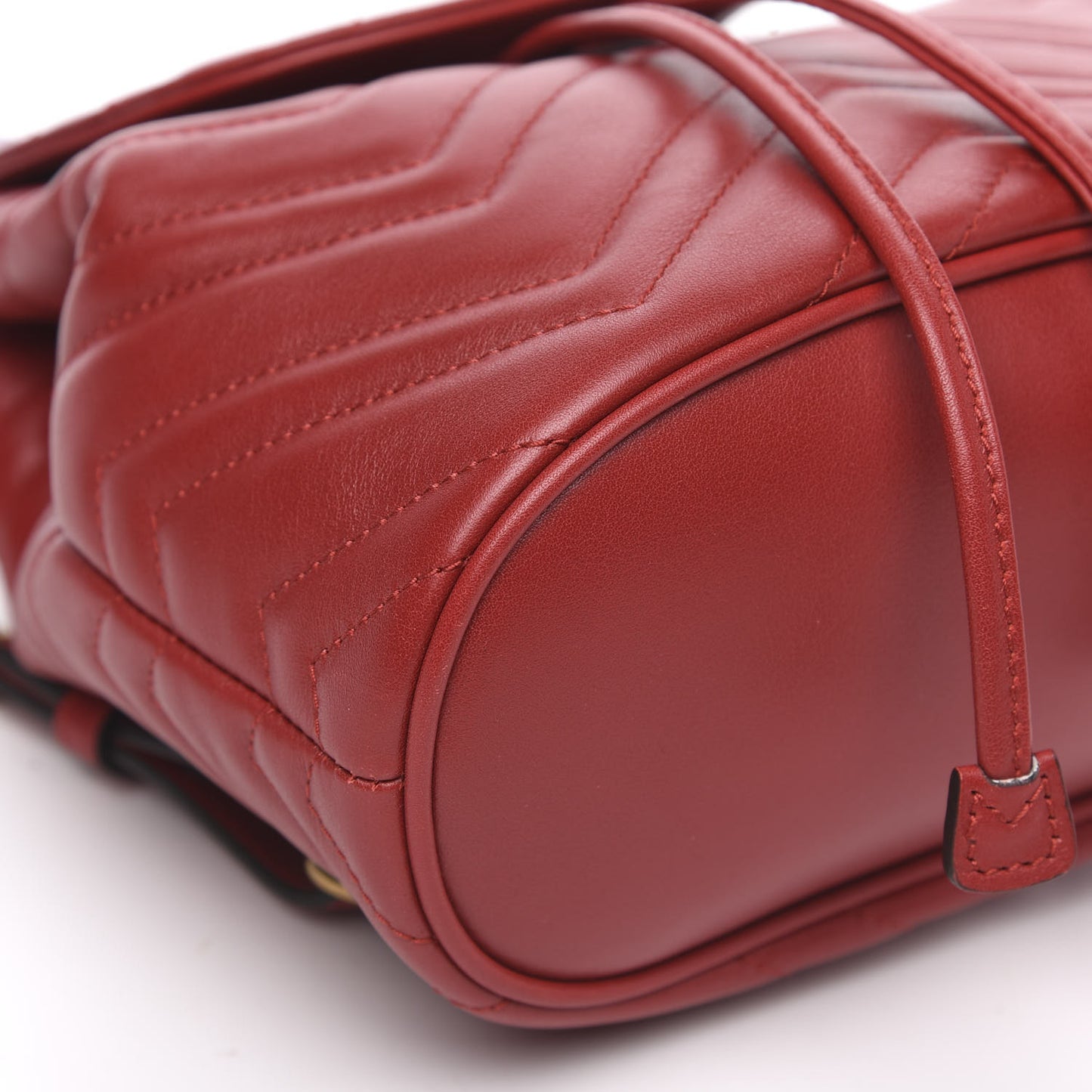Calfskin Matelasse GG Marmont Flap Backpack Hibiscus Red
