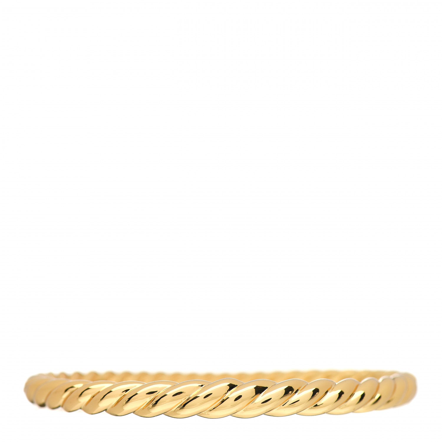 David Yurman 18K Yellow Gold 6mm Pure Form Cable Bracelet 1 of 4